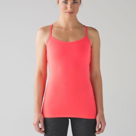 SOLD Lululemon Power Y Tank Electric Coral - Picture 2 of 15